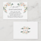 赤面お洒落白い花赤ちゃんシャワー詳細 エンクロージャーカード (正面/裏面)