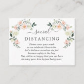 赤面お洒落白い花赤ちゃんシャワー詳細 エンクロージャーカード (正面)