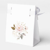 赤面お洒落金ゴールドフラワーズモノグラ結婚ムの フェイバーボックス (裏面サイド)