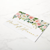 赤面かわいらしの花が私のメイド・オブ・オーナー（花嫁付き添い人） 箔招待状 (回転した状態)