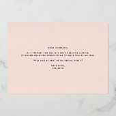 赤面かわいらしの花は私の名誉の母 箔招待状 (裏面)