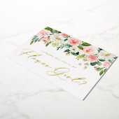 赤面かわいらしの花は私の花の女の子 箔招待状 (回転した状態)