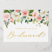 赤面かわいらしの花は私の花嫁になる 箔招待状 (正面)