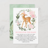 赤面かわいらしウッドランドディアブックベビー図書室 エンクロージャーカード (正面/裏面)