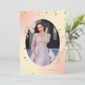 赤面かわいらしバタフライサンキューフォト 招待状 (スタンド正面)