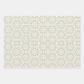 赤面かわいらしバラピンクフローラギフト ラッピングペーパーシート (正面2)