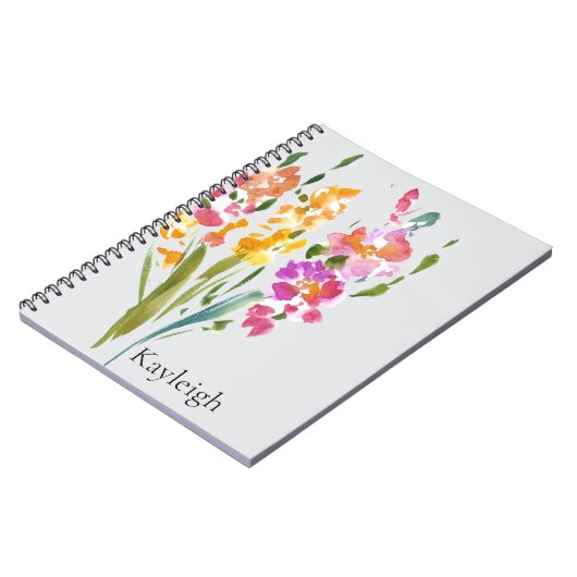 赤面かわいらしピンクの花 ノートブック (左側)