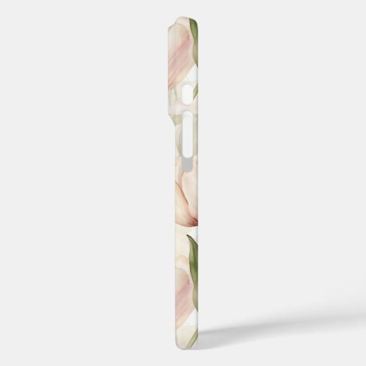 赤面かわいらしピンククリームチューリップフローラ Case-Mate iPhoneケース (裏面 / 左)