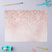 赤面かわいらしピンクグリッター水色    薄葉紙 (クラフト)