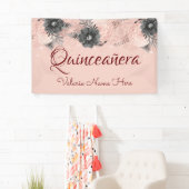 赤面かわいらしピンクフローラキンセアニェラ 横断幕 (インサイチュ)