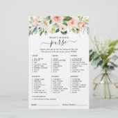 赤面かわいらしピンクボタニックブライダルシャワーゲーム (スタンド正面)