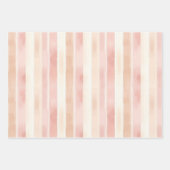 赤面かわいらしピーチクリームチューリップフラワーズ ラッピングペーパーシート (正面2)