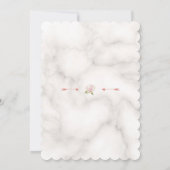 赤面かわいらしフローラガール《キリスト教》洗礼式や命名式書道 招待状 (裏面)