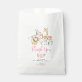 赤面かわいらしフローラサファリジャングルベビーシャワー フェイバーバッグ (正面)