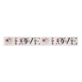 赤面かわいらしフローララブベビーガール誕生日デコール サテンリボン (正面)