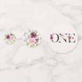 赤面かわいらしフローラワンベビーガールズファースト誕生日 コンフェッティ (正面)