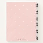 赤面かわいらし水玉模様カップル空白のレシピ本 ノートブック (裏面)