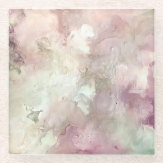 赤面かバラ』 ガラスコースター (正面)