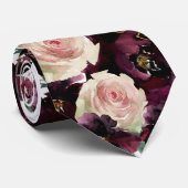 赤面きらめくボルドーデデモナバラ結婚ズ ネクタイ (ロール)