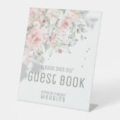 赤面きらめく牡丹ゲストブックペデスタルサイン 台座サイン (正面)