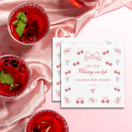 赤面さくらんぼブロッサムさくらんぼオン スタンダードランチョンナプキン