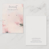 赤面さくらんぼブロッサムスタッドイヤリングネックレスディスプレイ 名刺 (正面/裏面)