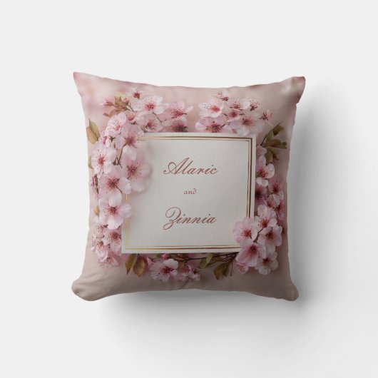 赤面さくらんぼブロッサム結婚ズ クッション (正面)