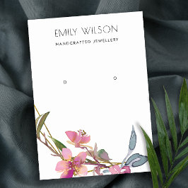 赤面さくらんぼ花フローライヤリング表示ロゴ 名刺