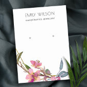 赤面さくらんぼ花フローライヤリング表示ロゴ 名刺