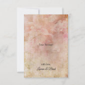 赤面したフローラヴィンテージウェディングサンキューカード サンキューカード (裏面)