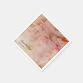 赤面したフローラヴィンテージウェディングナプキン スタンダードカクテルナプキン (角)