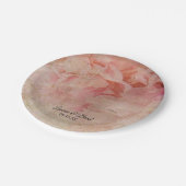 赤面したフローラヴィンテージウェディングプレート ペーパープレート (アングル)