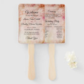 赤面したフローラヴィンテージ結婚式 ハンドファン (正面&裏面)