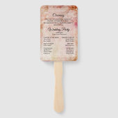 赤面したフローラヴィンテージ結婚式 ハンドファン (裏面)