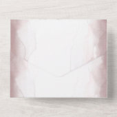 赤面した水ミニマル色シックモダン結婚ズ オールインワン招待状 (裏面)