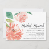 赤面した牡丹 |ブライダルブランチ招待状 招待状 (正面)