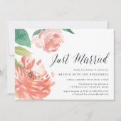 赤面した牡丹 | ポスト結婚ズブランチ招待状 招待状 (正面)