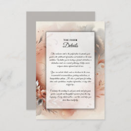 赤面した花びらと銀の渦巻結婚き旋回 エンクロージャーカード