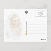 赤面した花嫁が花婿と踊る ポストカード (裏面)