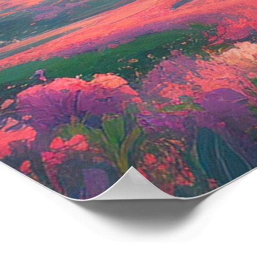 赤面した草原 ポスター (角)