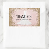 赤面するグリッター花嫁の未来ミセス・サンキュー 長方形シール (バッグ)