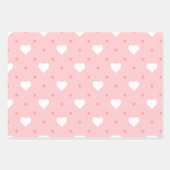 赤面するハート ラッピングペーパーシート (正面3)