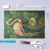 赤面するフラミンゴの輝く金ゴールドエレガント、 薄葉紙 (クラフト)