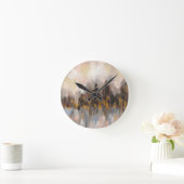 赤面する森1 ラウンド壁時計 (ホーム)