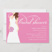 赤面する花嫁 |背景色の選択 招待状 (正面)