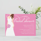 赤面する花嫁 |背景色の選択 招待状 (スタンド正面)