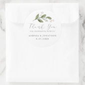 赤面するSprigs好意ステッカー ラウンドシール (バッグ)