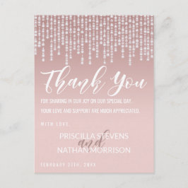 赤面つるピンクのダイヤモンドライト ポストカード