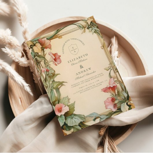 赤面つる植物フレ結婚ーム 招待状