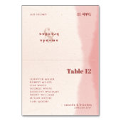 赤面とはっきりしたスクリプ結婚トのゲスト名座席表 テーブルナンバー (正面)